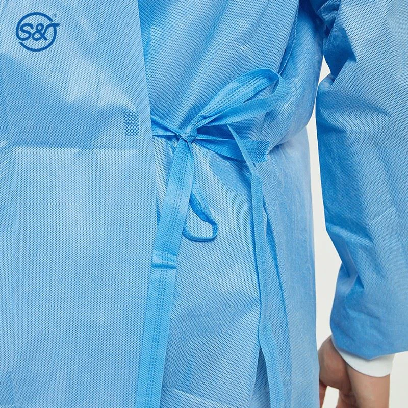 blue disposable surgical gowns